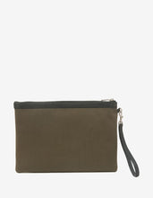Load image into Gallery viewer, Khaki Rive Gauche Zip Pouch